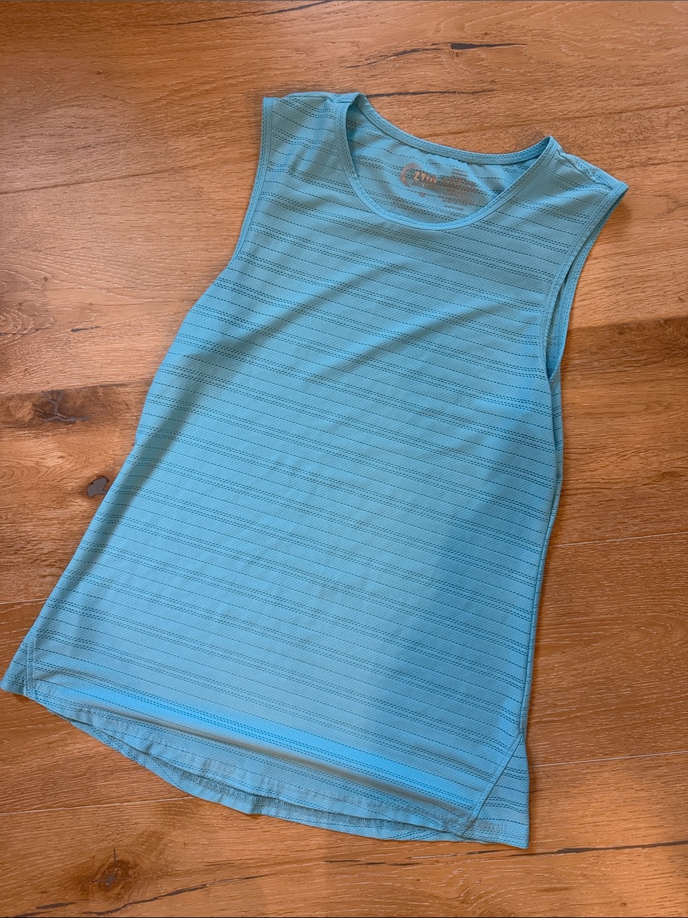 ZYIA Light Blue Sleeveless Performance Tank Top